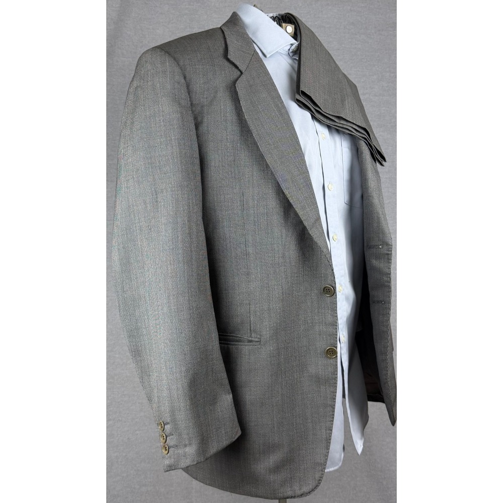 Canali Milano Mens Gray Wool 2 Piece Suit‎ Cerruti Fabric 34x29 Made in Italy